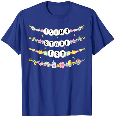 Test Day Friendship Bracelets in My Staar Era Teacher Kids T-Shirt - T-Shirt | Royal