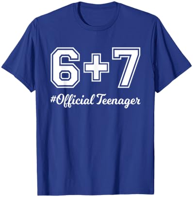 Funny 13th Birthday Official Teenager 6+7 Year Old Boys Kids T-Shirt - T-Shirt | Royal