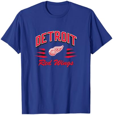 Detroit Red Wings Retro Diamond Gray Officially Licensed T-Shirt - T-Shirt | Royal