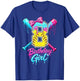 Kids 8th Birthday Girl Softball Ice Cream Drip Coquette Bow T-Shirt - T-Shirt | Royal