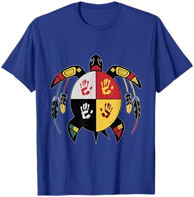 Medicine Wheel Indigenous Native American turtle MMIW T-Shirt - T-Shirt | Royal
