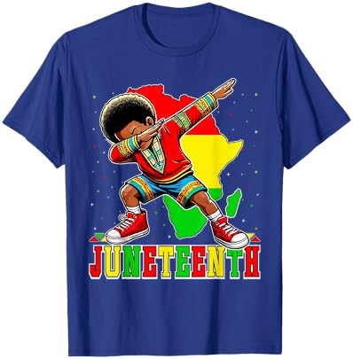 I Am Black History Dabbing Kid Juneteenth Kids Boys T-Shirt - T-Shirt | Royal