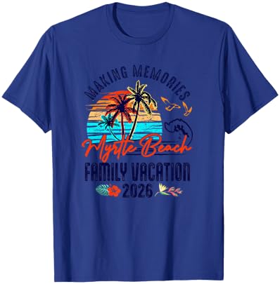 Family Myrtle Beach Vacation 2026 Summer Vacation Matching T-Shirt - T-Shirt | Royal