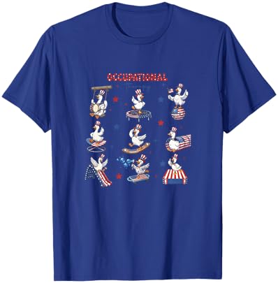 Goose Occupational Therapy, Goose 4th of July Patriotic OT T-Shirt - T-Shirt | Royal