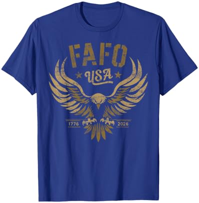 FAFO USA 250th Birthday Rugged Graphic T-Shirt - T-Shirt | Royal