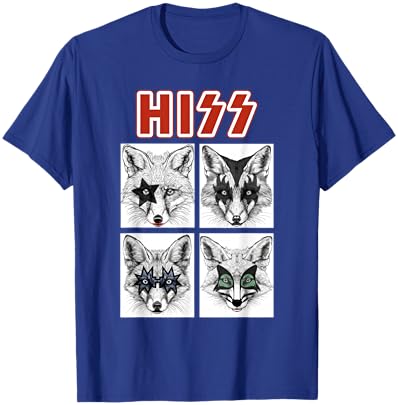 Retro Fox Rock Music Band Concert Men Kids Women Funny Fox T-Shirt - T-Shirt | Royal