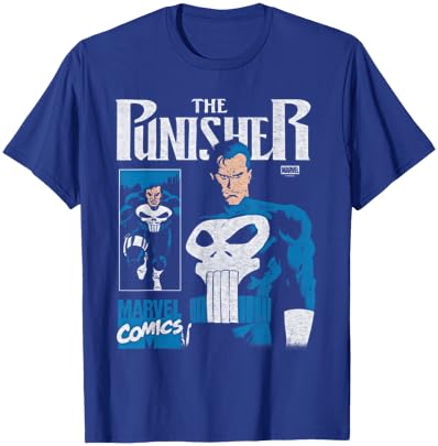 The Punisher - Comic Cover T-Shirt - T-Shirt | Royal