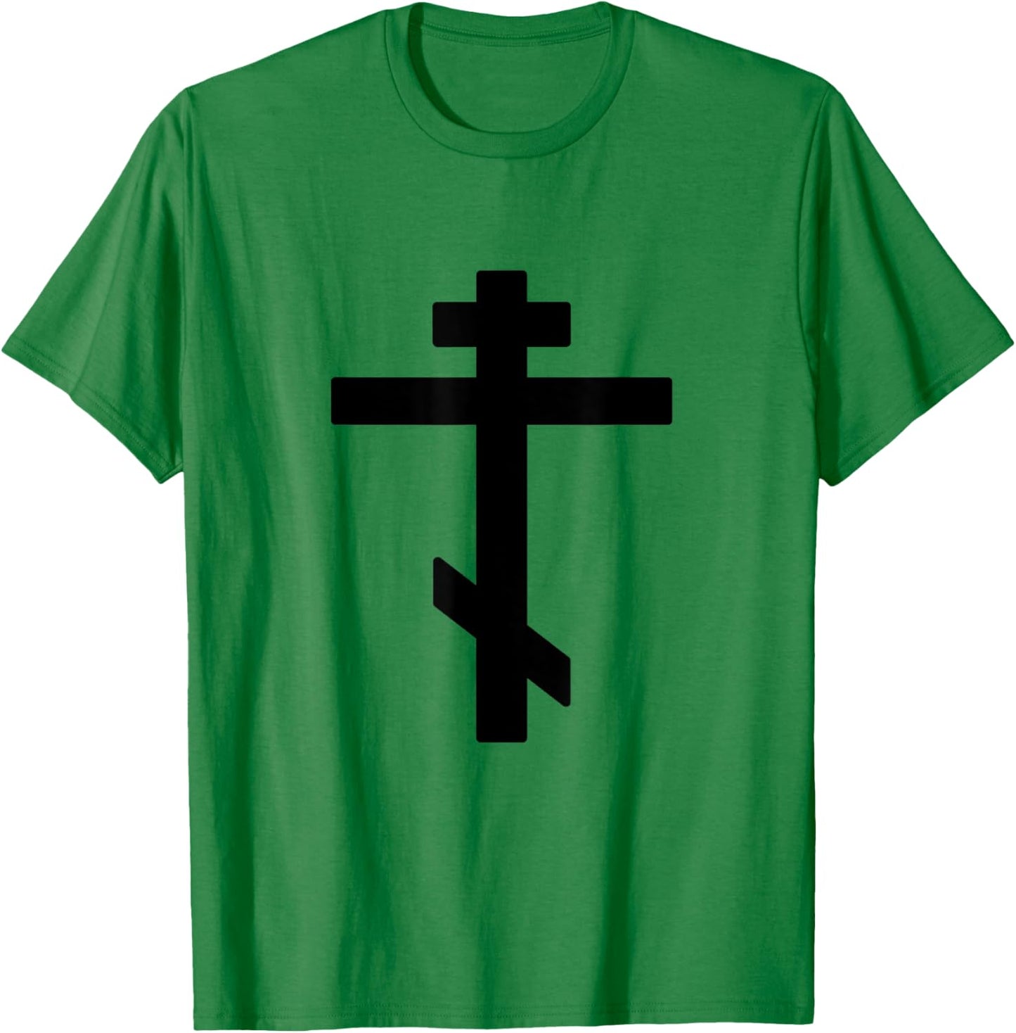 Eastern Orthodox Cross Russian Orthodox Cross Christianity T-Shirt - T-Shirt | Irish Green