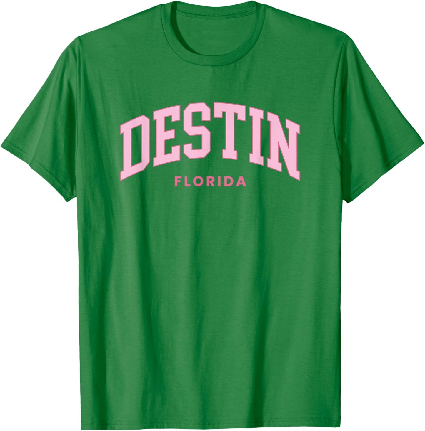 Destin Florida Retro Preppy Throwback Girls Pink T-Shirt - T-Shirt | Irish Green