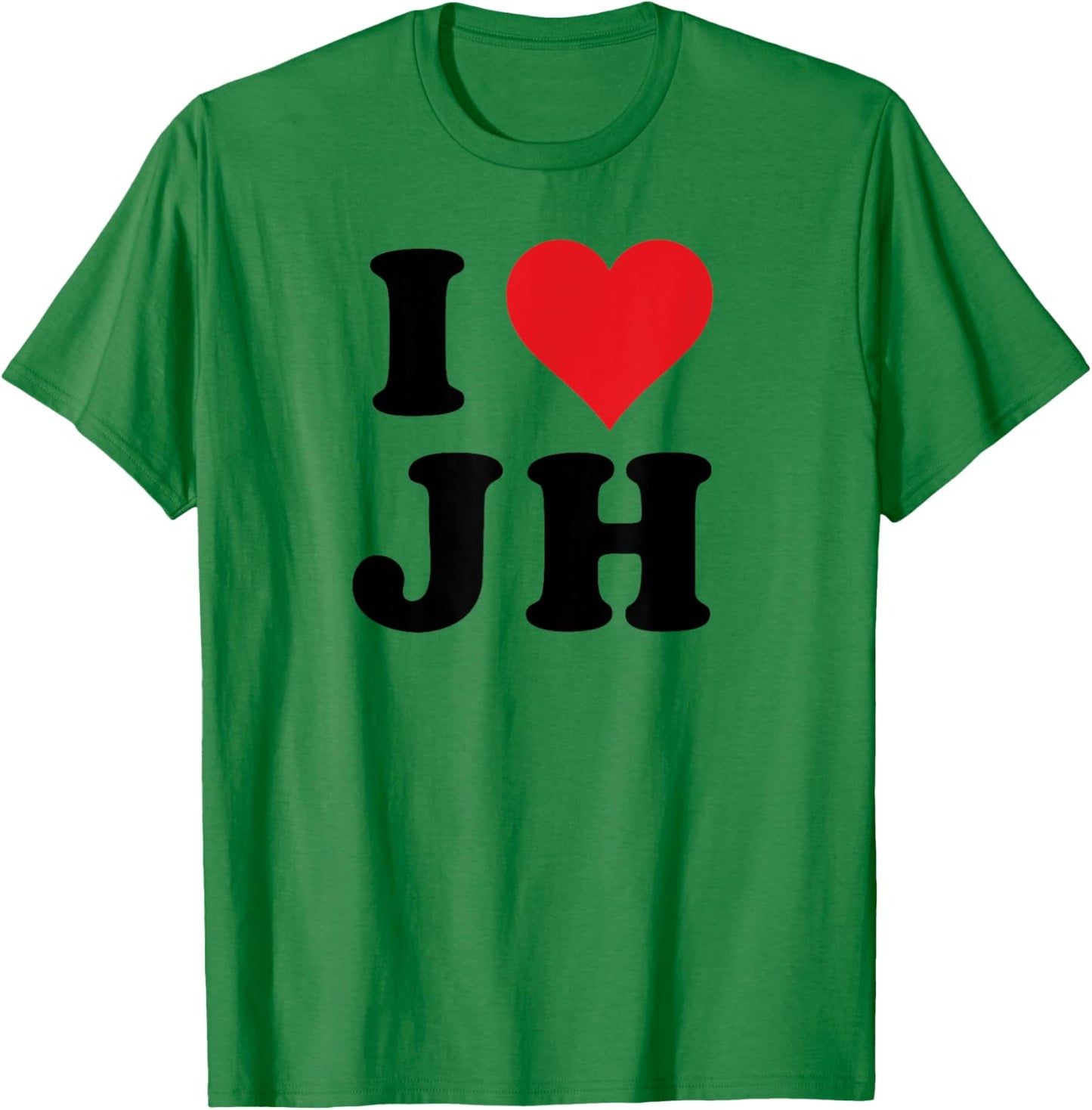I Heart JH Initials I Love J.H. First And Last Name J H T-Shirt - T-Shirt | Irish Green