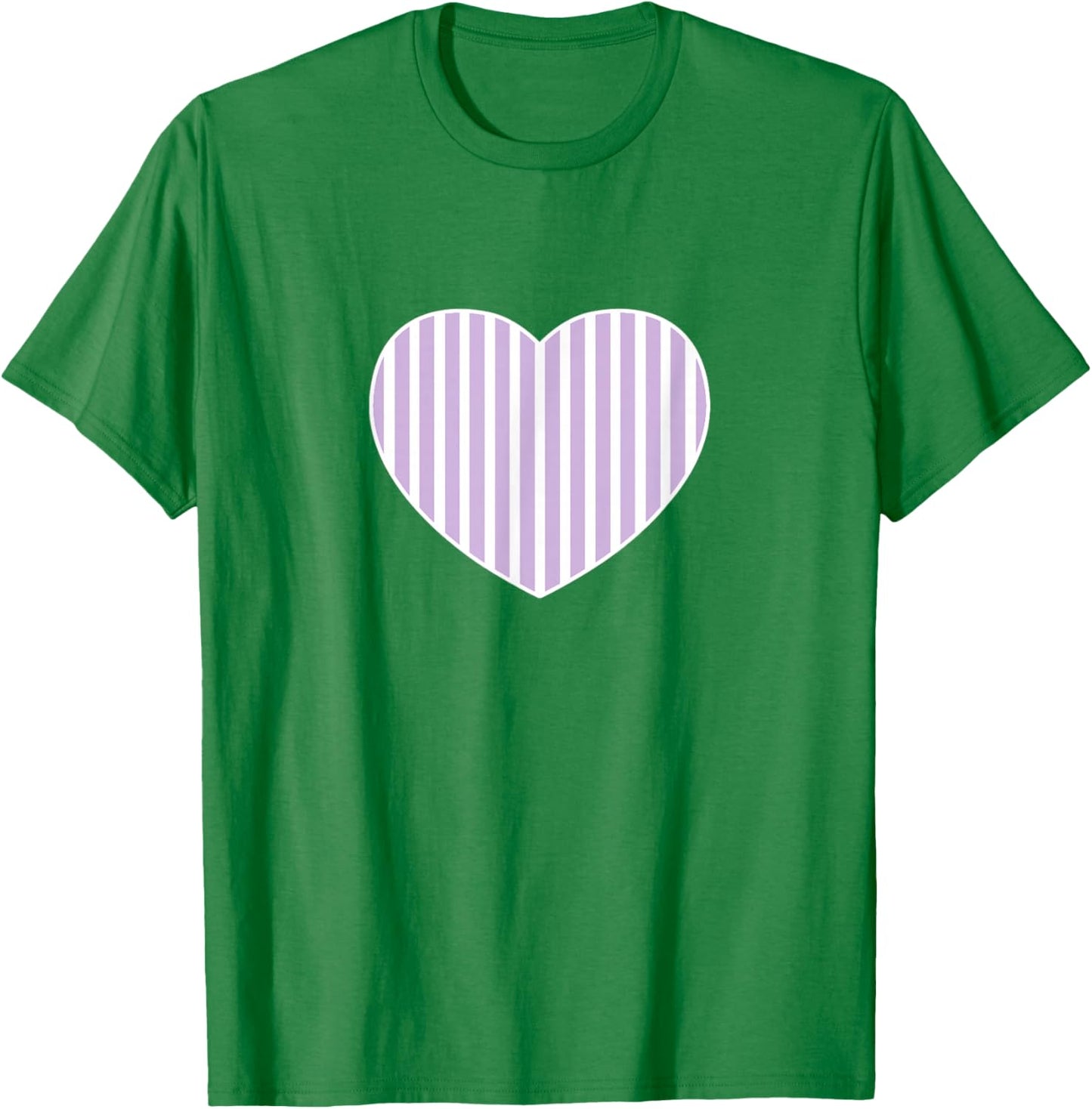 Lavender Purple Striped Pattern Vertical Lines Minimalist T-Shirt - T-Shirt | Irish Green