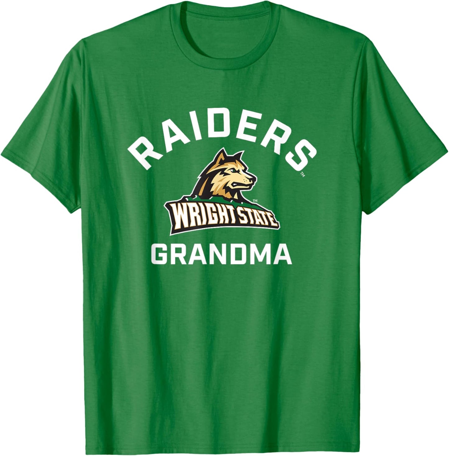 Wright State University WSU Raiders Arched Grandma T-Shirt - T-Shirt | Irish Green