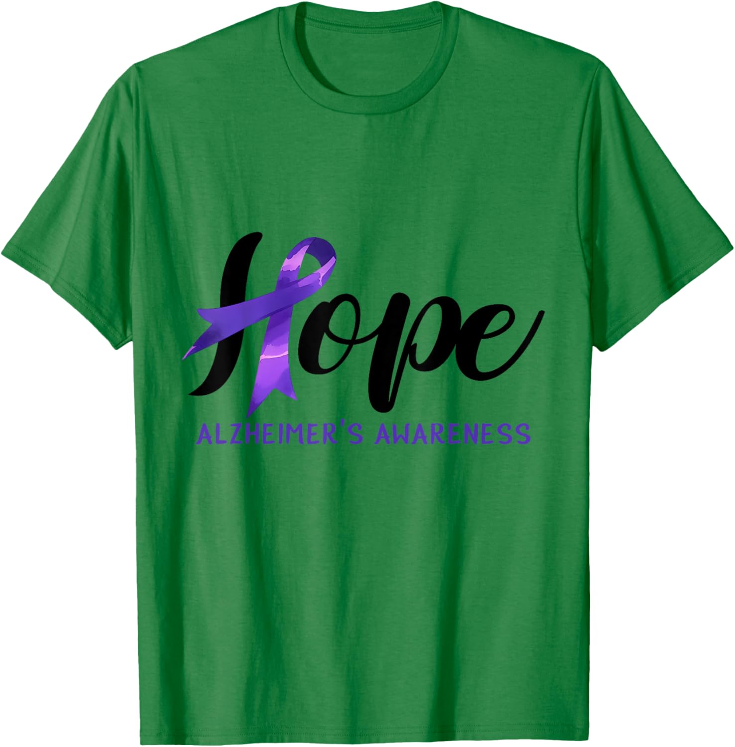 Hope Wear Purple Alzheimer's Awareness Dementia T-Shirt - T-Shirt | Irish Green