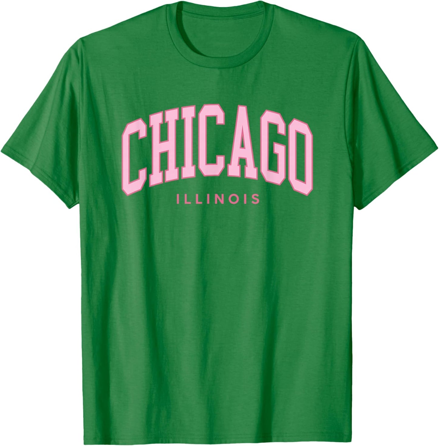 Vintage Chicago Pink Retro Preppy Throwback Girls T-Shirt - T-Shirt | Irish Green
