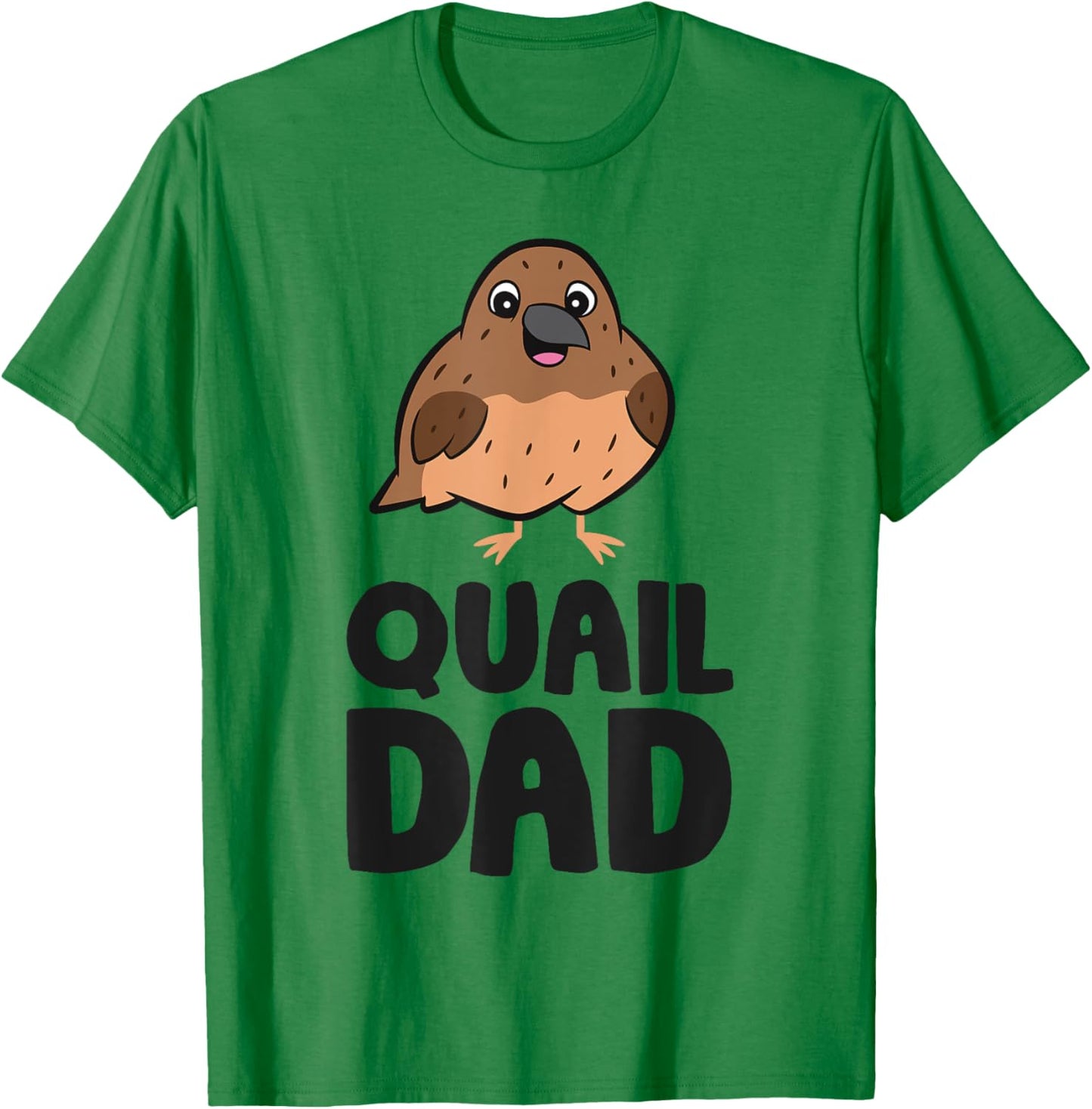 Common Quail Papa Quail Dad T-Shirt - T-Shirt | Irish Green