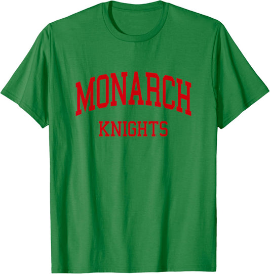 Monarch High School HS Coconut Creek FL Retro T-Shirt - T-Shirt | Irish Green