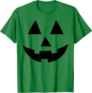 Vintage Pumpkin Face Jackolantern Jack O Lantern Halloween T-Shirt - T-Shirt | Irish Green