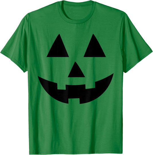 Vintage Pumpkin Face Jackolantern Jack O Lantern Halloween T-Shirt - T-Shirt | Irish Green