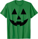 Vintage Pumpkin Face Jackolantern Jack O Lantern Halloween T-Shirt - T-Shirt | Irish Green