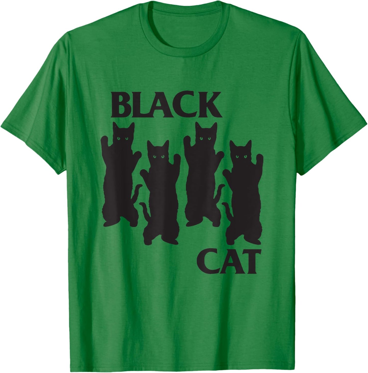 Four Black Cats Cat Lover Mom Dad Funny T-Shirt - T-Shirt | Irish Green
