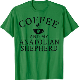 Anatolian Shepherd Dog And Coffee T-Shirt - T-Shirt | Irish Green
