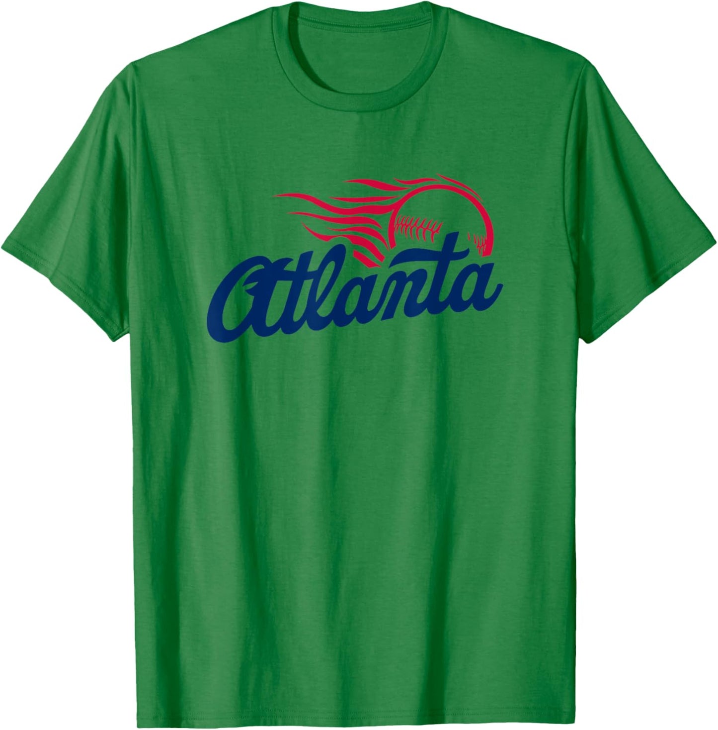 Atlanta Baseball Vintage Minimalist Retro Baseball Lover T-Shirt - T-Shirt | Irish Green