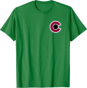 Colorado Avalanche Front/Back Gray NHL Officially Licensed T-Shirt - T-Shirt | Irish Green