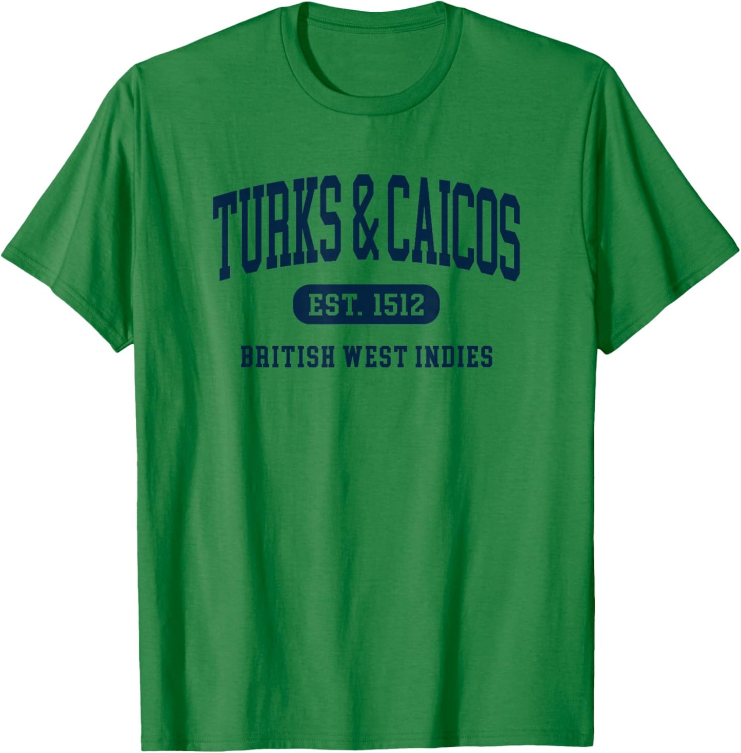 Turks and Caicos Islands Retro Preppy Throwback Souvenir T-Shirt - T-Shirt | Irish Green