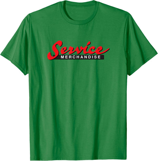Service Merchandise Classic 1980s Retro Graphic T-Shirt - T-Shirt | Irish Green
