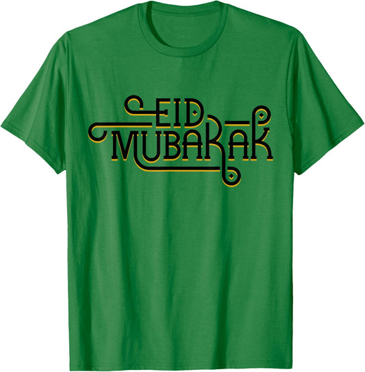 Eid Mubarak Eid Al Fitr Islamic Holidays Muslim Happy Eid T-Shirt - T-Shirt | Irish Green