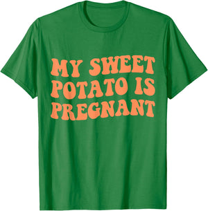 My Sweet Potato Is Pregnant I Yam Matching Couples Pregnancy T-Shirt - T-Shirt | Irish Green