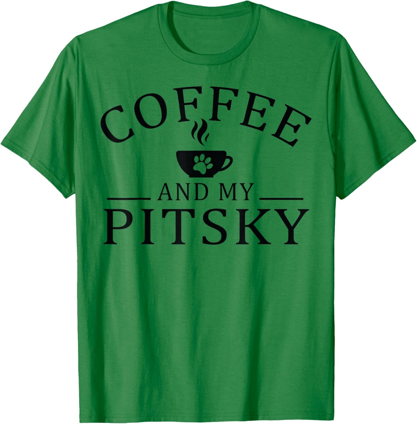 Pitsky Dog And Coffee Women T-Shirt - T-Shirt | Irish Green