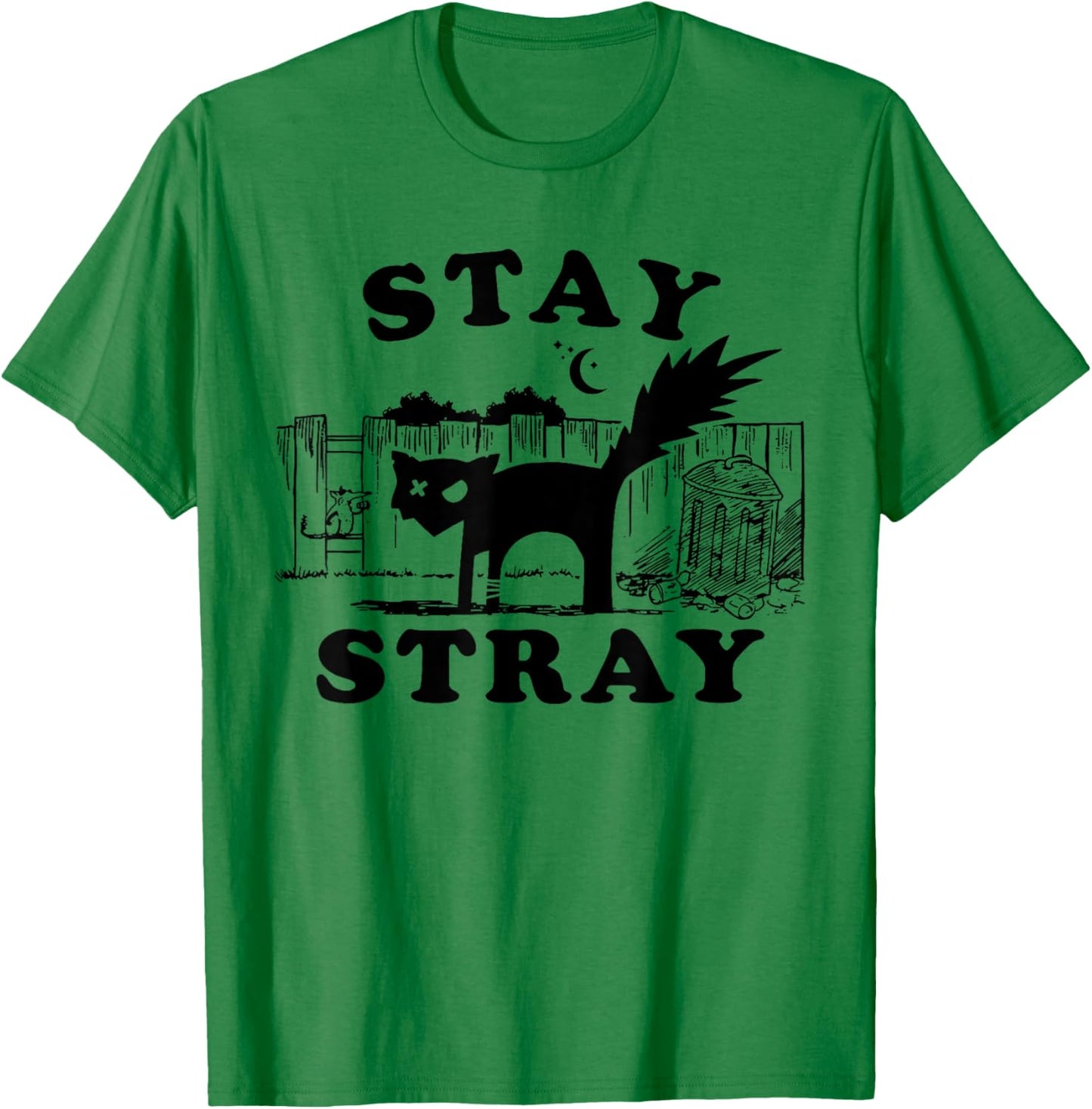 Stay stray funny design T-Shirt - T-Shirt | Irish Green