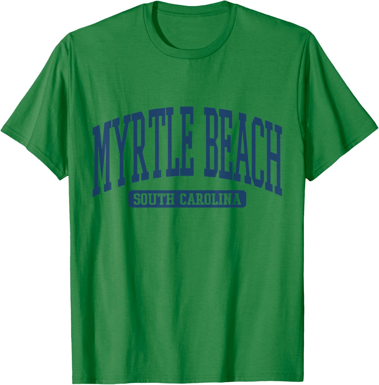Myrtle Beach South Carolina Souvenir Vintage, Minimalist T-Shirt - T-Shirt | Irish Green