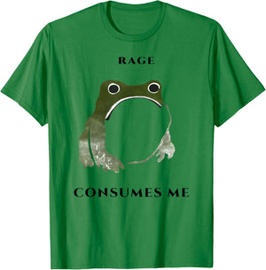 Rage Consumes Me Frog T-Shirt - T-Shirt | Irish Green