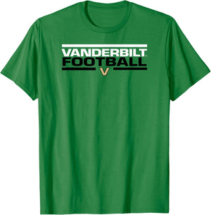 Vanderbilt Commodores Football Tackle Gray T-Shirt - T-Shirt | Irish Green