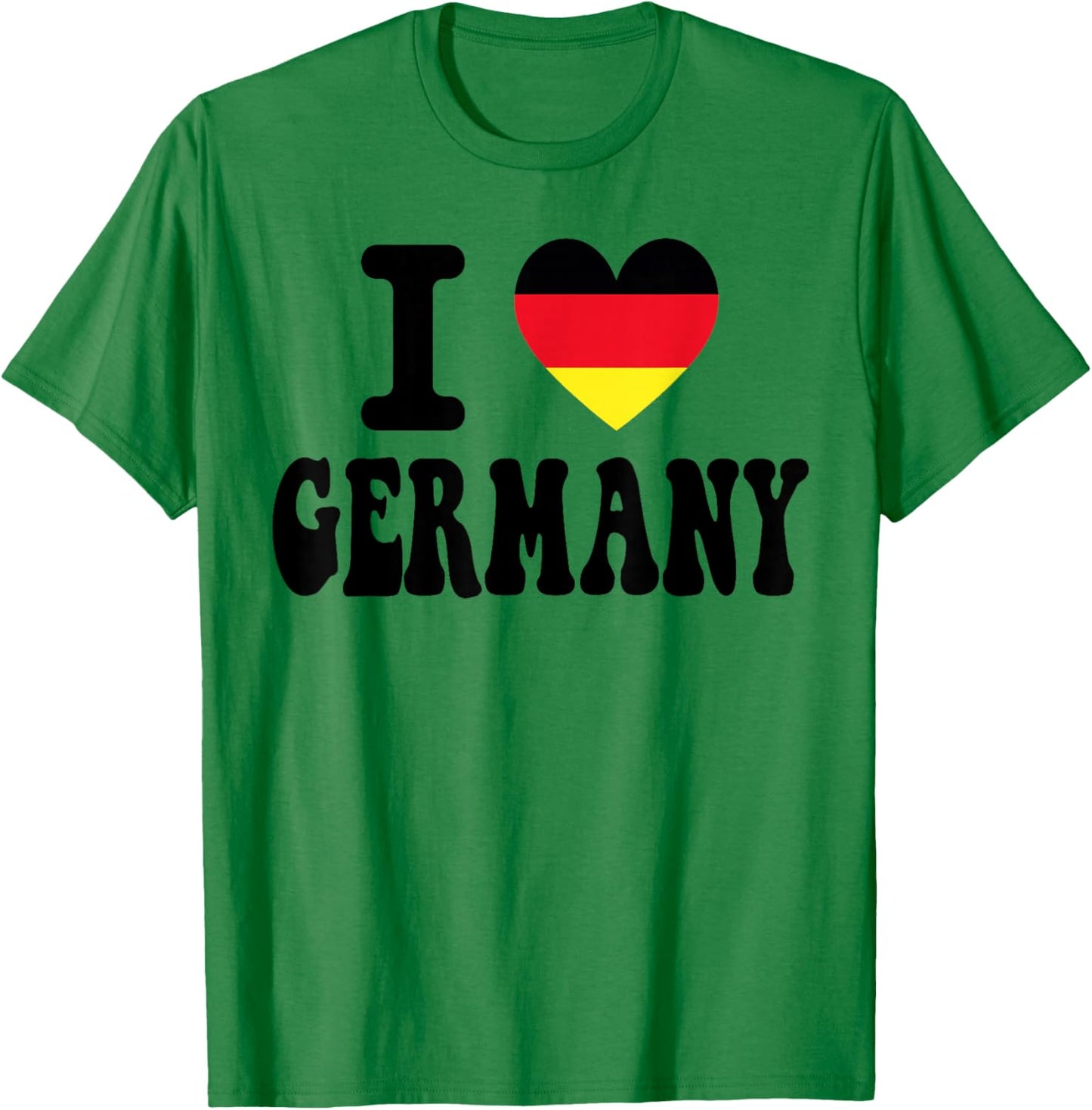 Drapeau rétro en Forme de cœur avec Inscription « I Love Germany » T-Shirt - T-Shirt | Irish Green