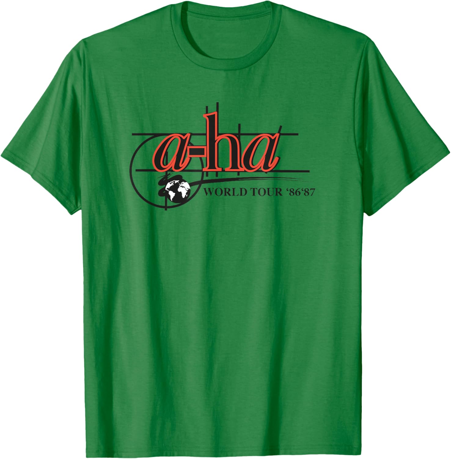 A-Ha World Tour '86 '87 T-Shirt - T-Shirt | Irish Green