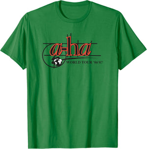 A-Ha World Tour '86 '87 T-Shirt - T-Shirt | Irish Green