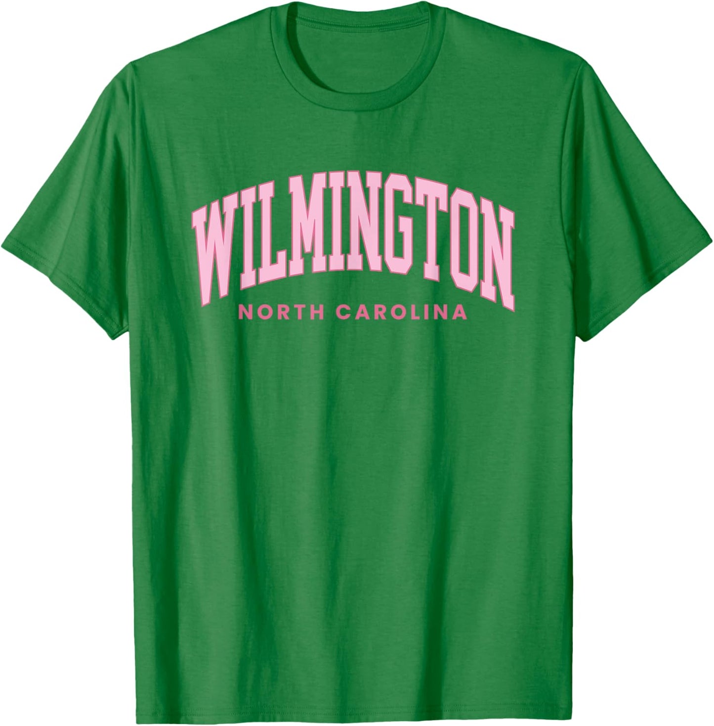 Wilmington North Carolina Retro Preppy Throwback Girls Pink T-Shirt - T-Shirt | Irish Green