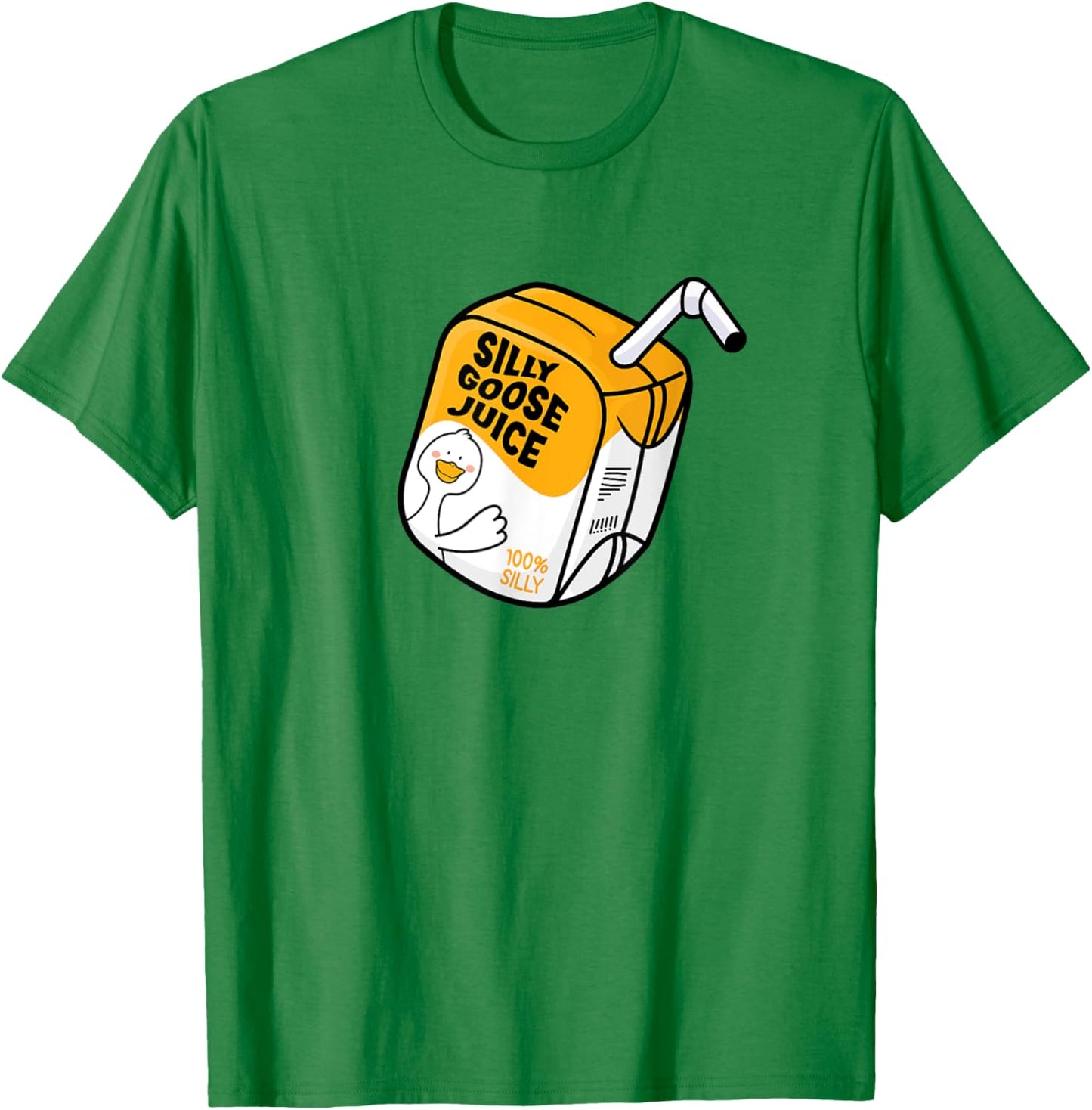 Funny Silly Goose Juice Box 100% Silliness for Goose Lovers T-Shirt - T-Shirt | Irish Green