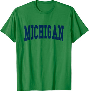 MICHIGAN - Throwback Design - Classic T-Shirt - T-Shirt | Irish Green