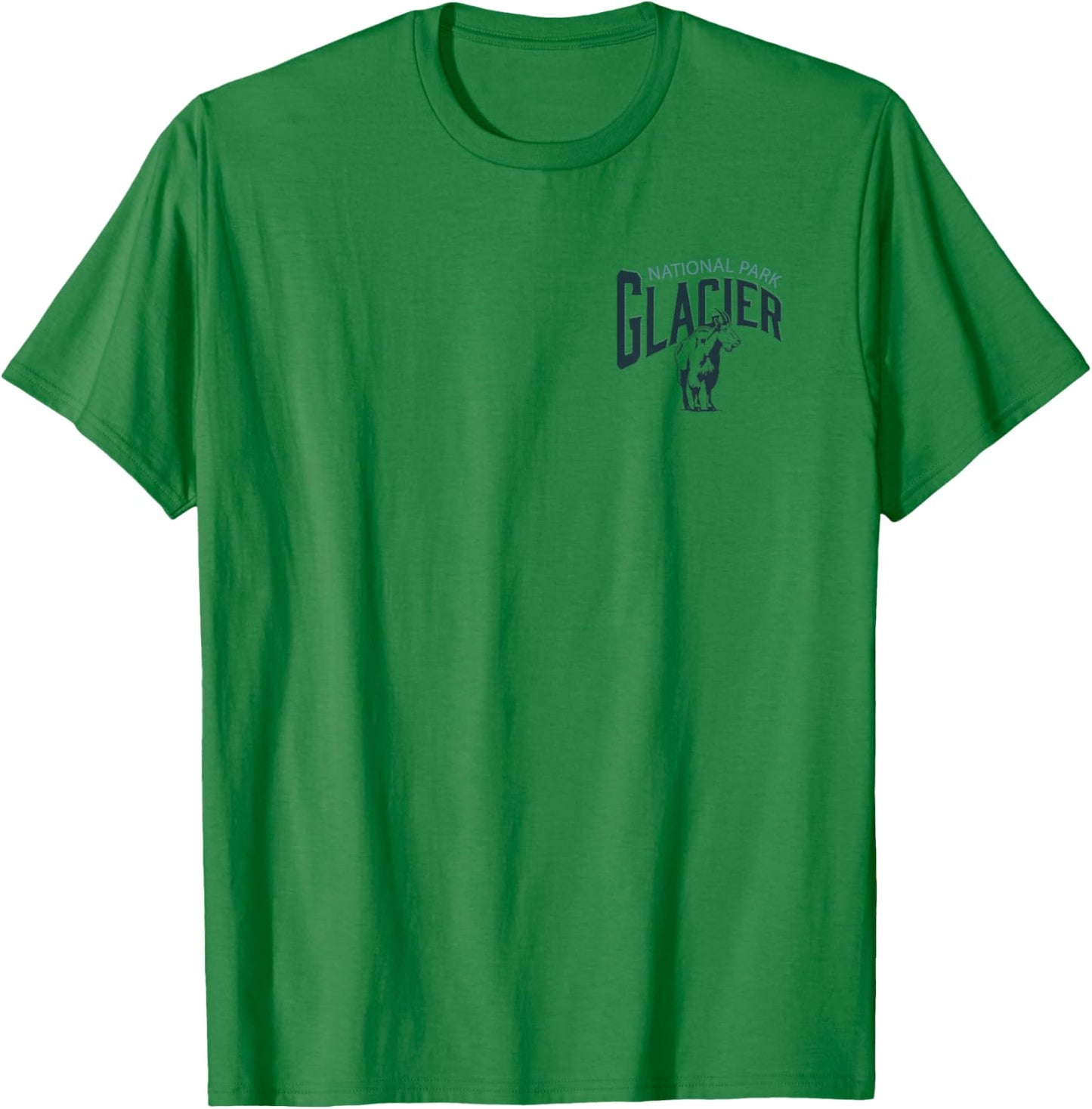 Glacier National Park (Design on Front and Back) T-Shirt - T-Shirt | Irish Green