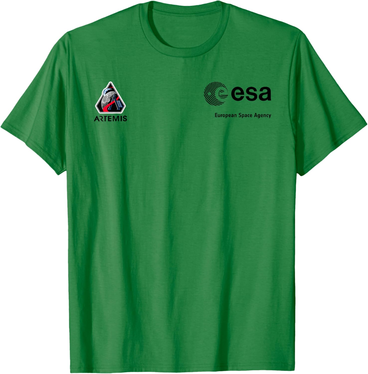 ESA Artemis II Mission Patch T-Shirt - T-Shirt | Irish Green