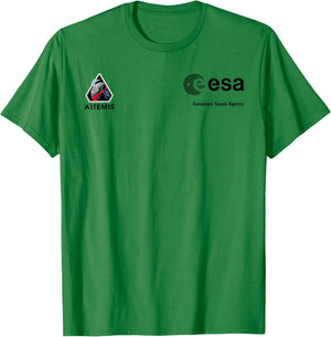 ESA Artemis II Mission Patch T-Shirt - T-Shirt | Irish Green