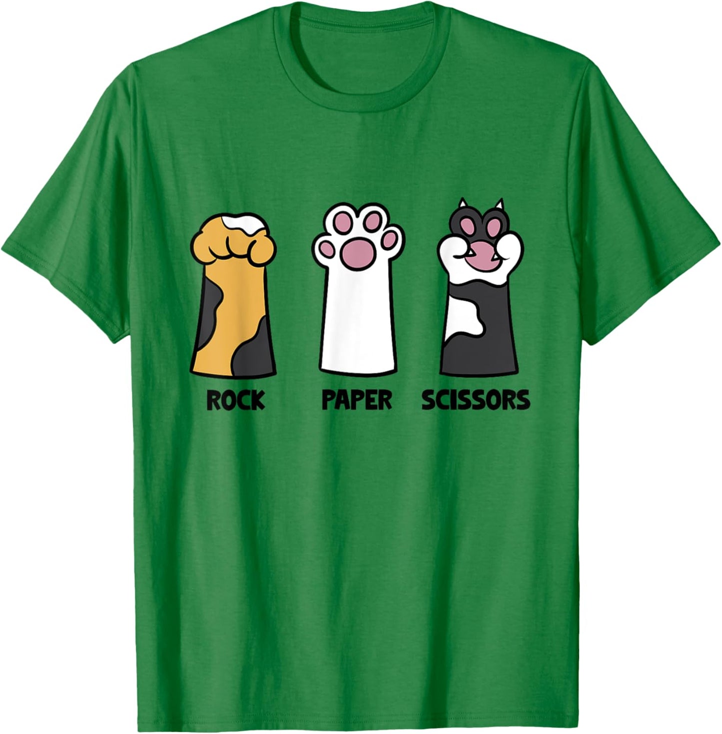 Cat Lover Cat Owner Funny Cat Rock Papers Scissors Fun Cat Women T-Shirt - T-Shirt | Irish Green