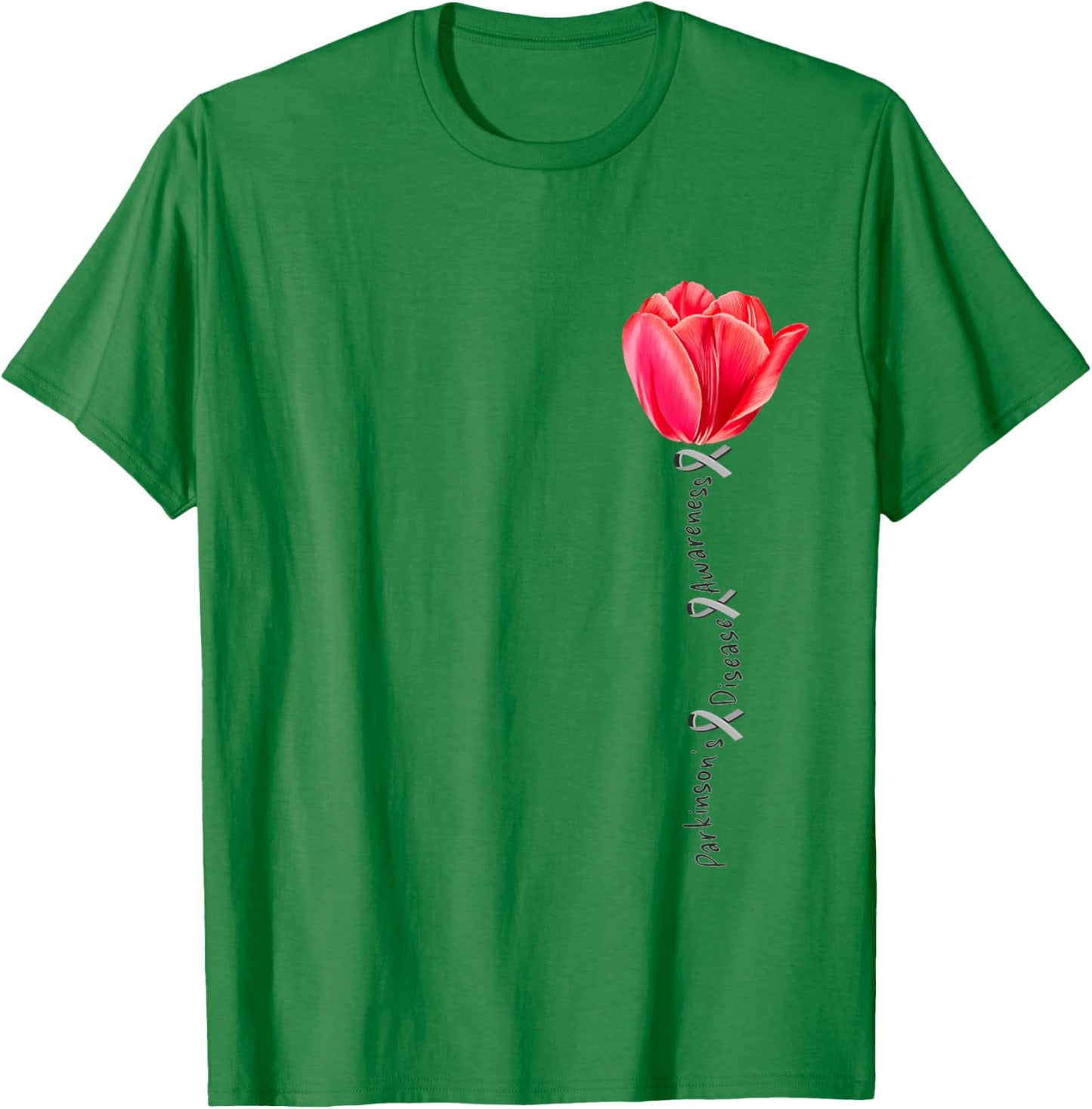 Parkinson's Disease Awareness Tulip April Month T-Shirt - T-Shirt | Irish Green