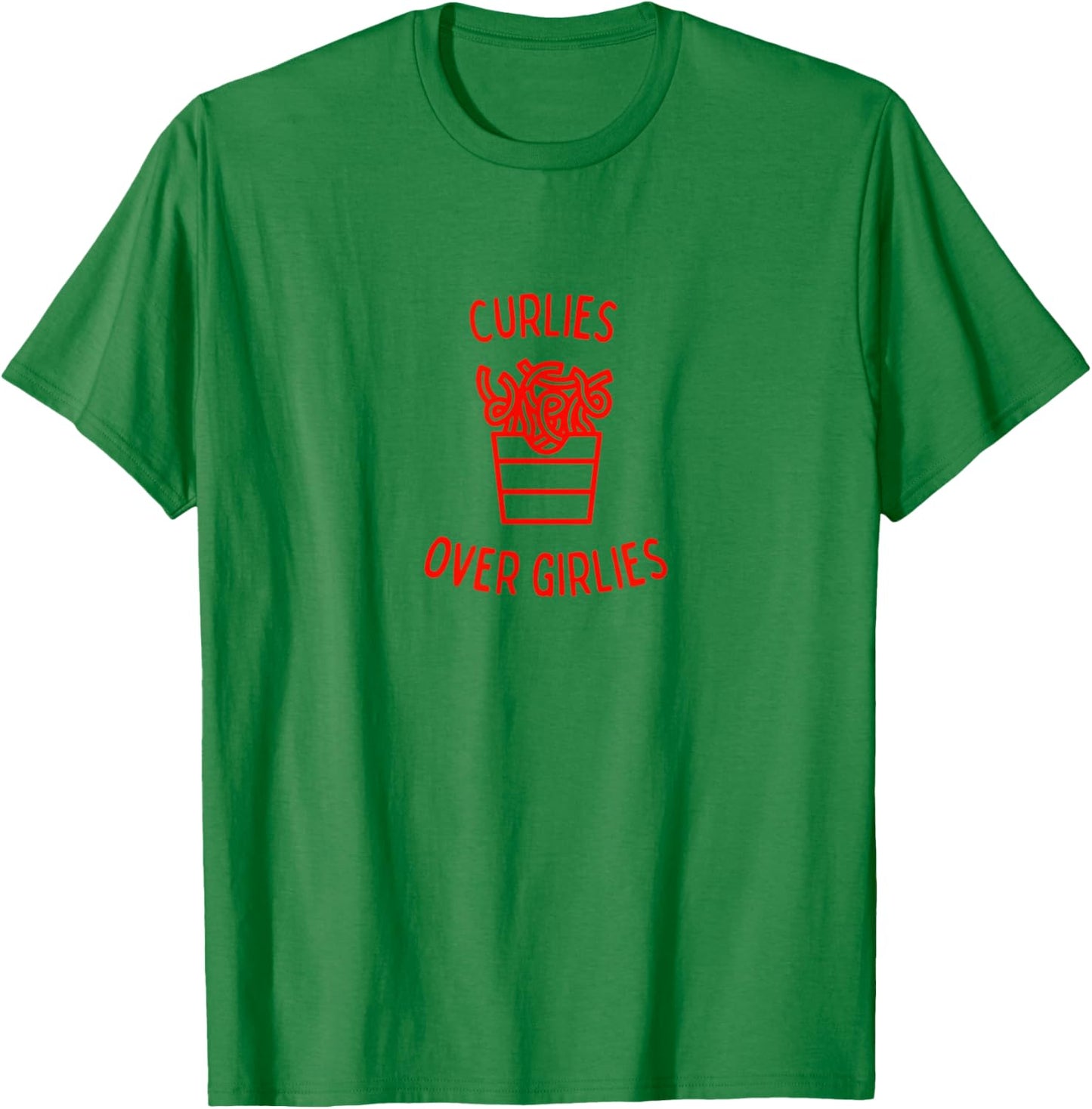Curlies Over Girlies T-Shirt - T-Shirt | Irish Green