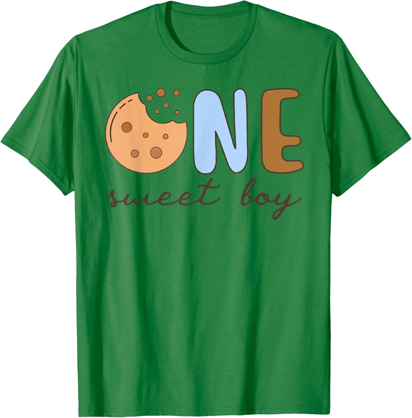 Sweet One Cookies and Milk 1st Birthday Boy Family Matching T-Shirt - T-Shirt | Irish Green