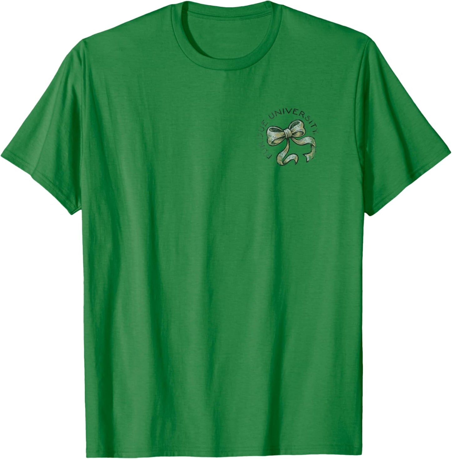 Purdue Boilermakers Bow Vintage Gray Officially Licensed T-Shirt - T-Shirt | Irish Green